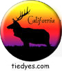 California Elk Sunset Pin-Back Button