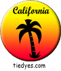  California Palm Tree Hot ColorsPin-Back Button