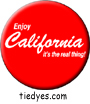 Enjoy California Pin-Back Button