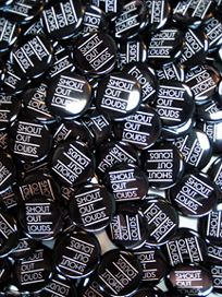 Custom Buttons - Shout Out Louds 1.25 inch Black/White Custom Buttons