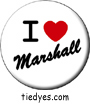 I Heart Marshall Button, I Heart Marshall Pin-Back Badge, I Heart Marshall Pin
