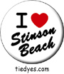 I Heart Stinson Beach Button, I Heart Stinson Beach Pin-Back Badge, I Heart Stinson Beach Pin