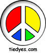 4-color Peace Political Button (Badge, Pin)