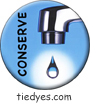 Conserve Water Environmental Global Warming Democratic Political Pin-Back Button