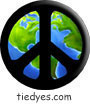 Black Earth Peace Sign Political Button (Badge, Pin)