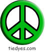 Green Peace Sign Political Button (Badge, Pin)