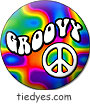 Groovy Peace Button Pin-Badge