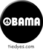 Obama Peace Black with White Text Democratic Presidential Button (Pin, Badge) Button