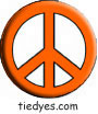 Orange Peace Sign Political Button (Badge, Pin)