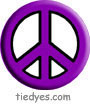 Purple Peace Sign Political Button (Badge, Pin)