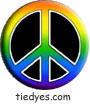 Rainbow  Inline Peace Political Button (Badge, Pin)
