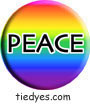Rainbow Peace Word Fade Political Button (Badge, Pin)