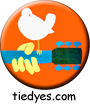 Woodstock Bird w Guitar Button (Badge, Pin)