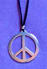 1.5 inch Pewter Peace Sign Pendant