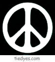 Small Black White Peace Sticker