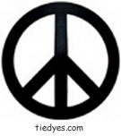 Black Peace Sign Sticker