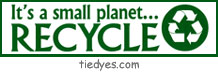 It's a small planet... Recycle Political Environmental Ecology Anti-War Bumper Sticker