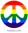 Rainbow Peace Sign Sticker