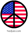 USA Peace Flag Sticker