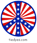 USA Peace Rays Sticker