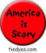 America is Scary Liberal Democratic Political Magnet (Badge, Pin)