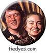 Bill & Hillary Clinton as Co-Eds Liberal Democratic Political Button (Badge, Pin)
