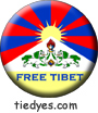 Free Tibet Liberal Democratic Political Button (Badge, Pin)