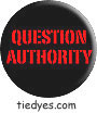 Question Authority Democratic Liberal Political Button (Badge, Pin)