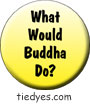 What Would Buddha Do? Liberal Democratic Political Button (Badge, Pin)