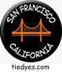 Golden Gate Dingbat on Black San Francisco California Tourist Magnet
