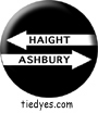 Haight Ashbury White Arrows San Francisco Tourist Button Pin, Badge