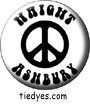 Haight Ashbury Peace Sign White San Francisco California Tourist Button Pin, Badge