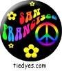 San Francisco Groovy Peace SF California Tourist Button, Pin, Badge