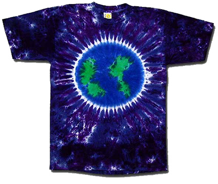 Tie Dyed Earth Tee from Tara Thralls Designs' tiedyes.com