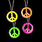 Dayglo Peace Necklaces Peaceful Pendants