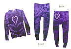 Purple Heart Tie Dyed Thermal Set