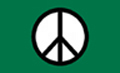 Green Flag with Black Peace Sign